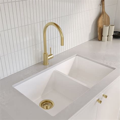 Vienna Double Sink 760mm - White Granite | ABI Interiors