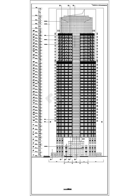 南方某40层混凝土框架结构超高层办公大厦建筑施工图_办公建筑_土木在线