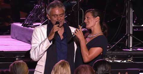 Andrea Bocelli & Wife Surprise Audience With Beautiful Love Song Duet ...