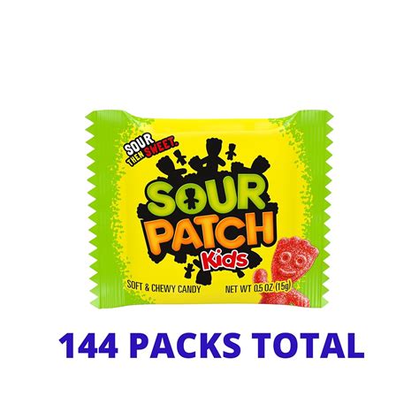 Buy SOUR PATCH KIDS Soft & Chewy Candy, 144 Snack Packs (6 Bags) Online ...