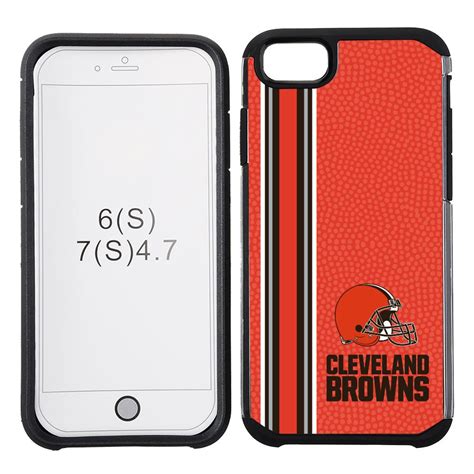 NFL Cleveland Browns Vertical Stripes Football Pebble Grain Feel iPhone ...