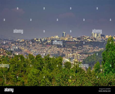 4th September, 2022 - Kigali, Rwanda. High elevation view from the north west side of the ...