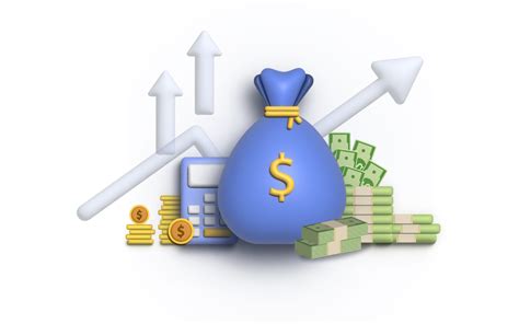 3D Illustration of financial and payment concept with calculator, money ...