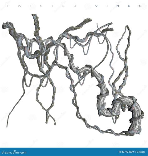 3D Render of Twisted Vines and Thorns Stock Illustration - Illustration ...