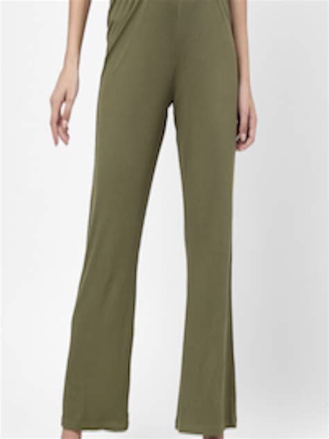 Buy R&B Women Olive Green Trousers - Trousers for Women 19069710 | Myntra