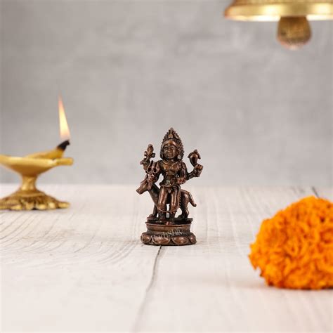 Pure Copper Kaal Bhairav Idol - 2" – Budhshiv.com
