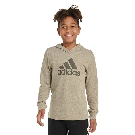 Boys 8-20 adidas Long Sleeve Hooded T-Shirt in Regular & Plus Size