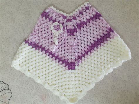 Woonie Handmade Crochet Woolen Soft poncho for Infants children kids ...
