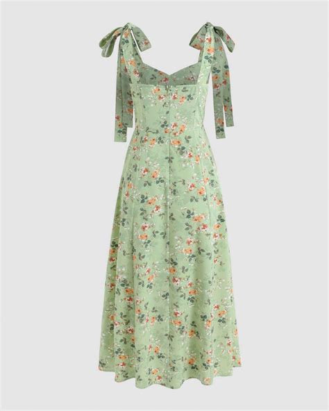 Tropical Floral Printed Green Long Dress – Littlebox India