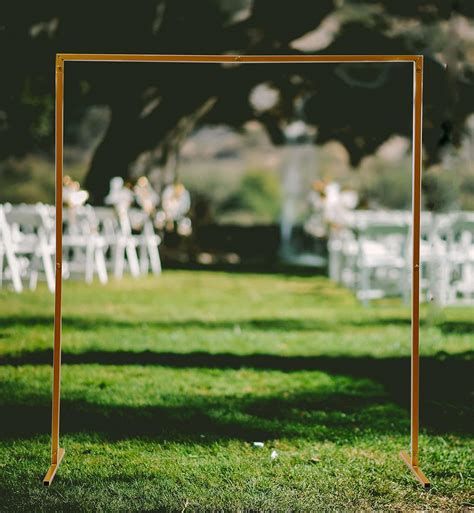 Buy W6.56xH6.56FT Gold Square Metal Wedding Arch for Decoration,Square ...