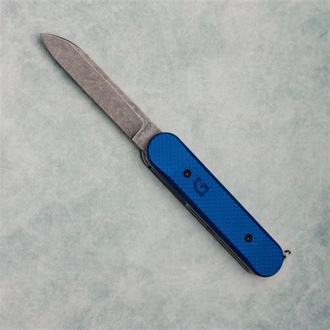 Chuck Gedraitis Switch Army Switch Blade Blue Aluminum Scales w ...