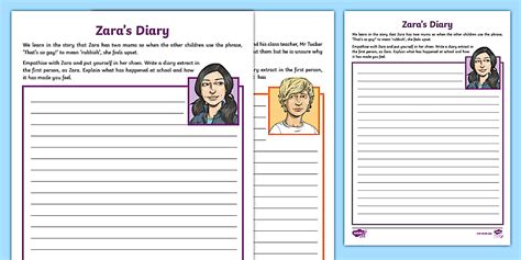 That's So Gay! Diary Entries Worksheets