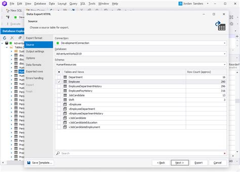 Export HTML Data 的图像结果