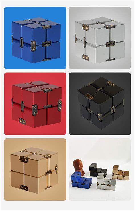 Buy STST Aluminum Alloy Infinity Rubik Cube Fingers Resist Pressure to ...