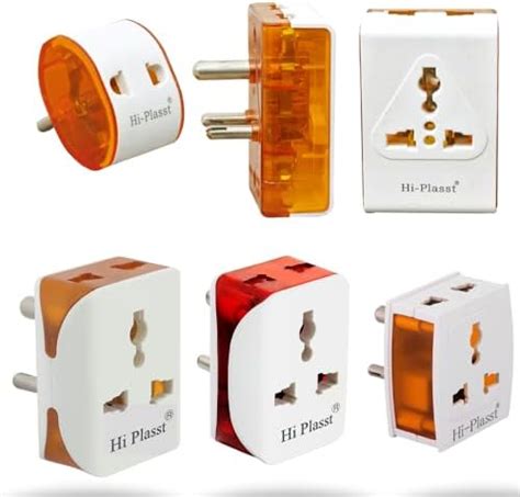 Hi-Plasst 5pcs 2pin & 3 Pin (Type-D) Indian Multi-Pin Socket // Travel ...