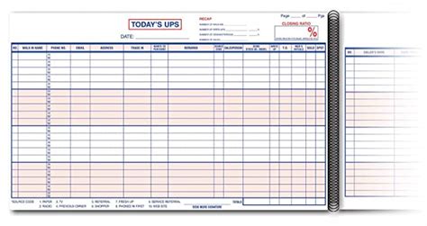 Today's Ups Log Book, Phone Log, Customer Contact Log (50 Sheets ...
