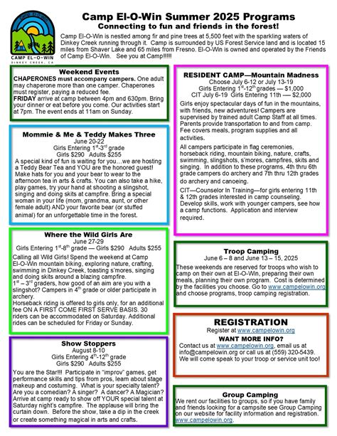 2026 EOW Summer Programs - Campelowin.org