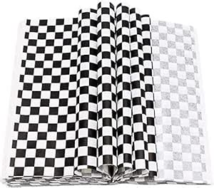 Buy Somani 10x10 Deli Paper Sheets Sandwich wrap - Black and White ...