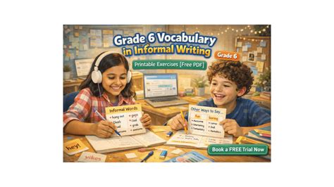 Grade 6 Vocabulary in Informal Writing: Printable Exercises [Free PDF]