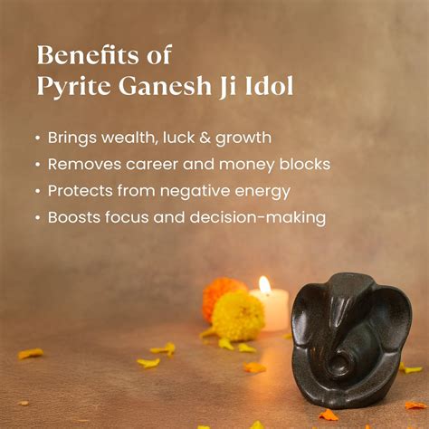 Pyrite Ganesh Ji Idol with FREE Raw Selenite Plate – Mokshima