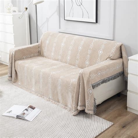 HOKIPO Chenille Sofa Couch Slipcover 3 Seater, 180 (D) x 300 (L) cm ...