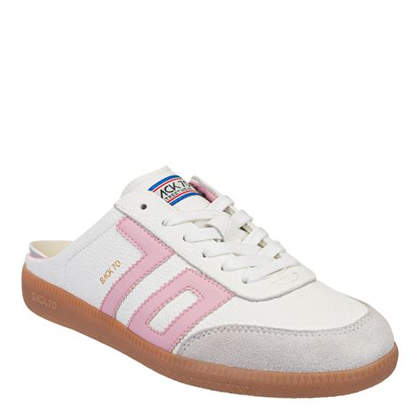 Easter in White Pink Backless Sneakers | Women's Shoes by BACK 70 – Back 70 USA