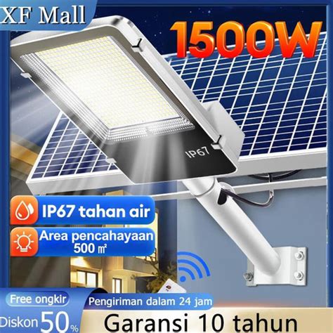 Promo ** 【Garansi 10 tahun】Lampu Jalan Tenaga Surya Matahari 1500W ...