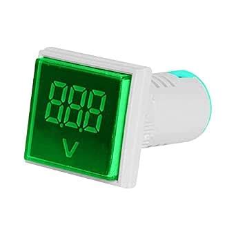 Rashri AC 60-500V Digital Voltmeter LED Indicator Lamp Square Signal ...