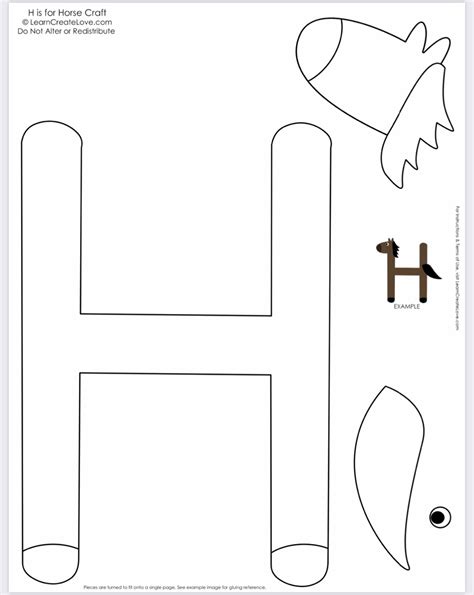 Letter H Monster Craft