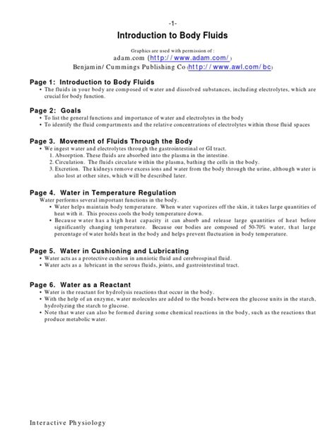 Image result for Body Fluids Tutorial