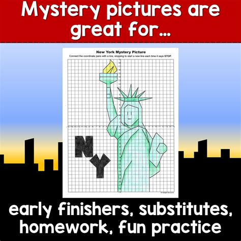 New York Coordinate Plane Mystery Graphing Picture | Fun Math Practice ...