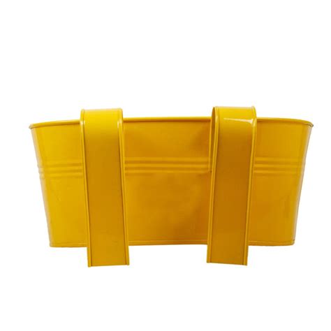 Buy Oval railing planter -yellow Online in India-TrustBasket