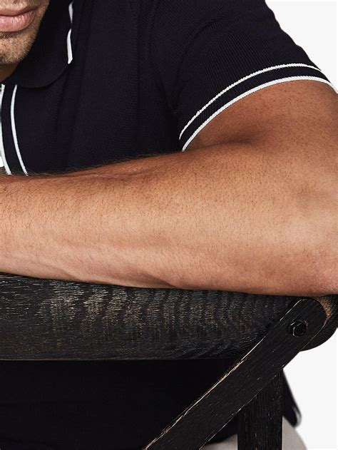 Reiss Lyle Tipped Zip Neck Polo Shirt