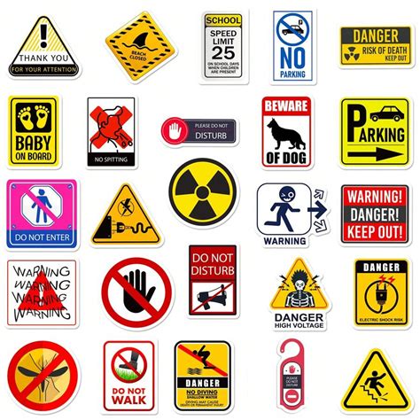 Warning Sign Stickers 的图像结果