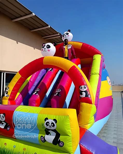 Book Premium Panda Theme Slider Bouncing Castle in Hyderabad