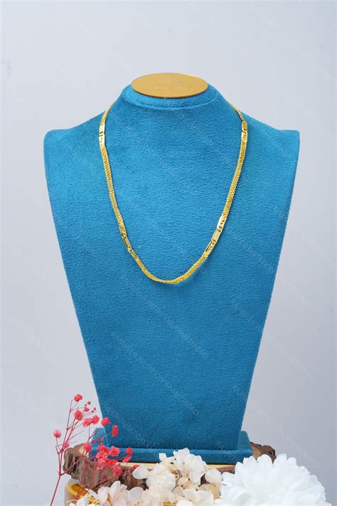 1 Gram Gold Plated Royal Link Chain – With Box Lock Detailing – RajaVeer