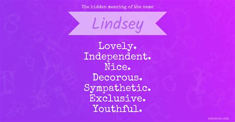 Lindsey Name Picture