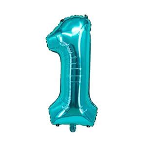 Beeban 32 Inch Tifny Blue Number Helium Foil Balloon For Birthday ...