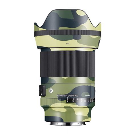Forest Green Camo Sigma 50mm F/1.4 DG DN Art Sony E Camera Lens Skin