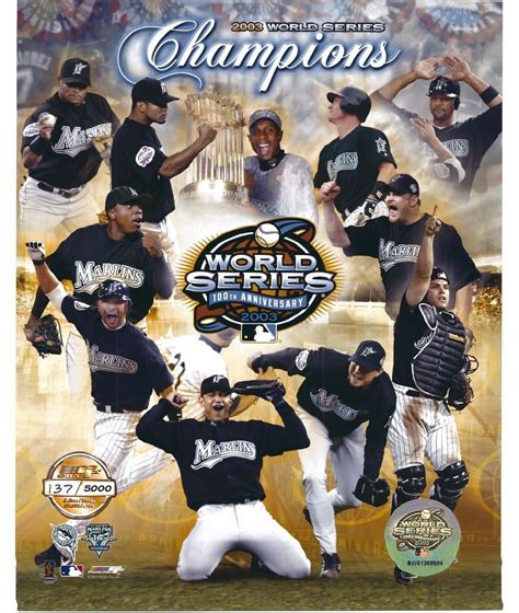 2003 FLORIDA MARLINS World Series Champions Ltd. Ed. 8x10 Photo ...