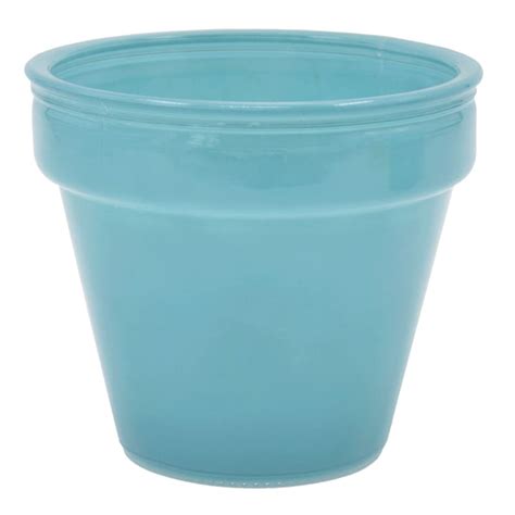 Ty Pennington Indoor Blue Glass Planter, 5"