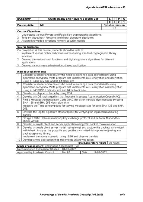 BCSE309P Cryptography & Network Security Lab - LO 1 Experiments Guide ...
