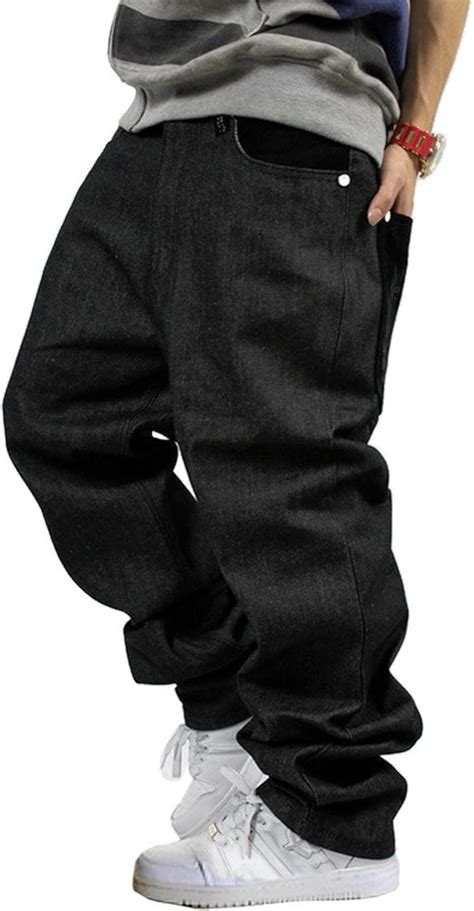 Buy QBO Men's Vintage Graffiti Hip Hop Style Baggy Jeans Denim Online ...