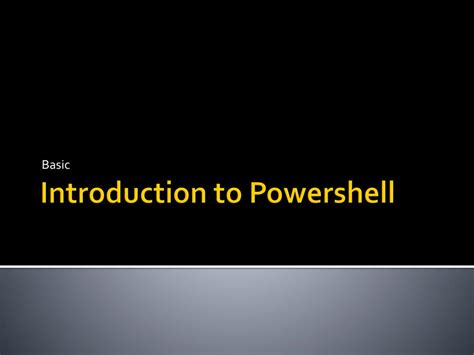 Image result for Introduction to PowerShell