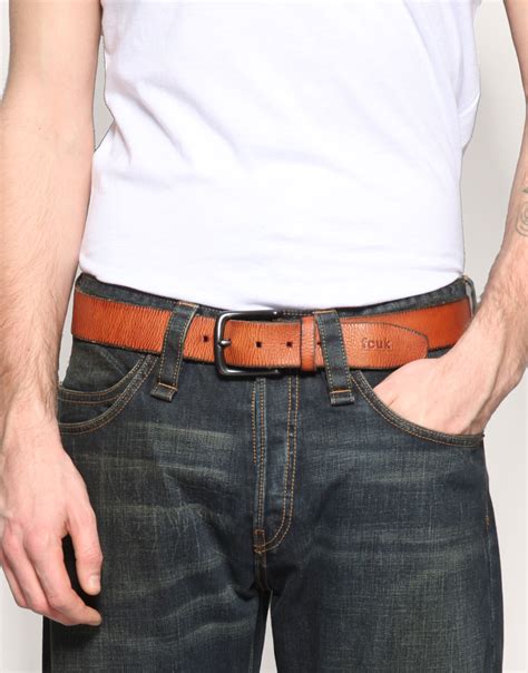 Lyst - French Connection Leather Jeans Belt in Brown for Men