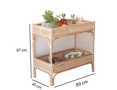 Rattan Bedside Table | Cane Side table | Bamboo table - Asmee – Akway