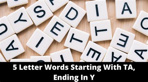 5 Letter Words Starting With TA, Ending In Y [January 2026] - MrGuider