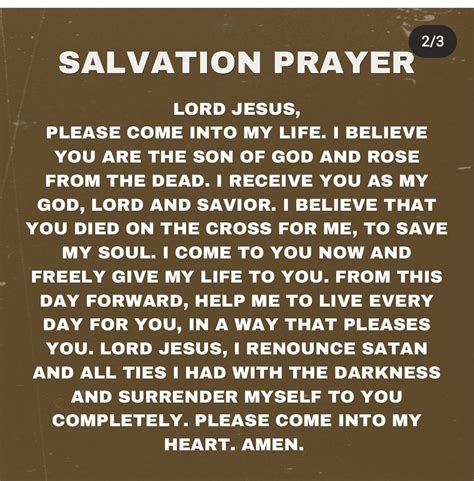 Salvation prayer | Salvation prayer, Wisdom bible, Inspirational prayers