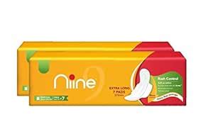 Buy -Niine Extra Long 6 Sanitary Pads With Disposable Bags for Women ...