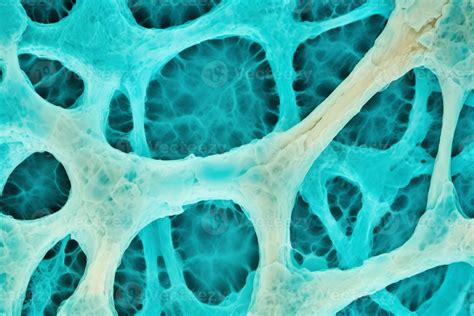 AI Generated Bone tissue human skeleton under microscope cells ...